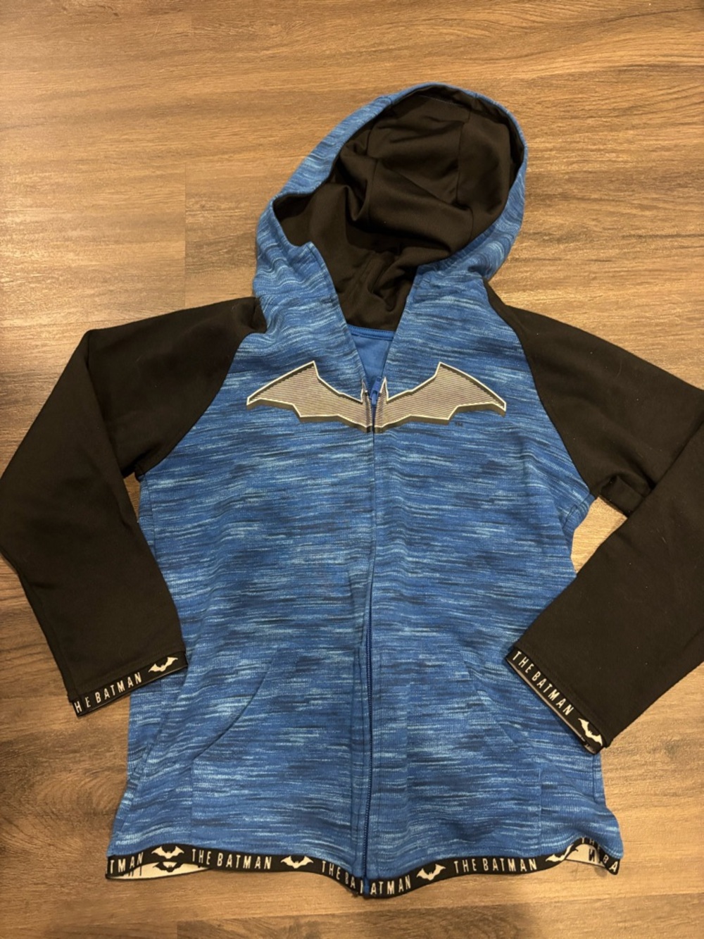 Batman Kids' Blue & Black Hooded Zip Sweatshirt